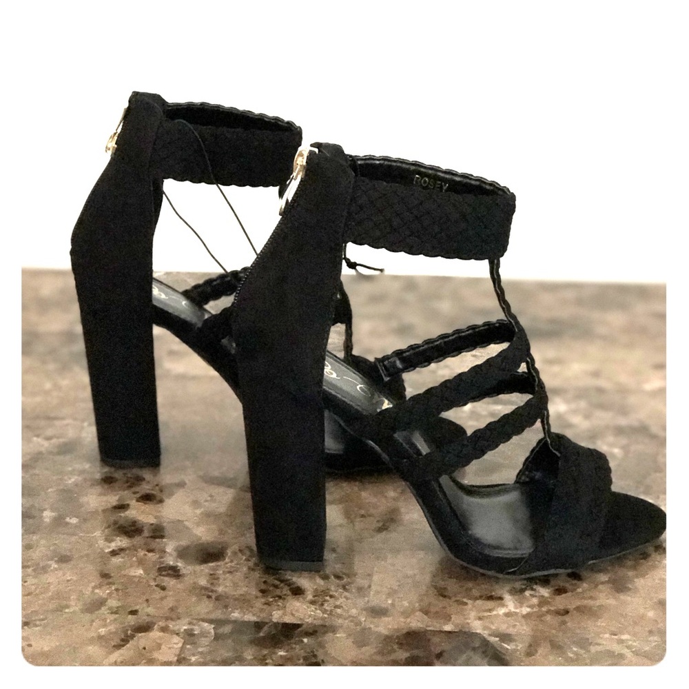 Black Strap Heels